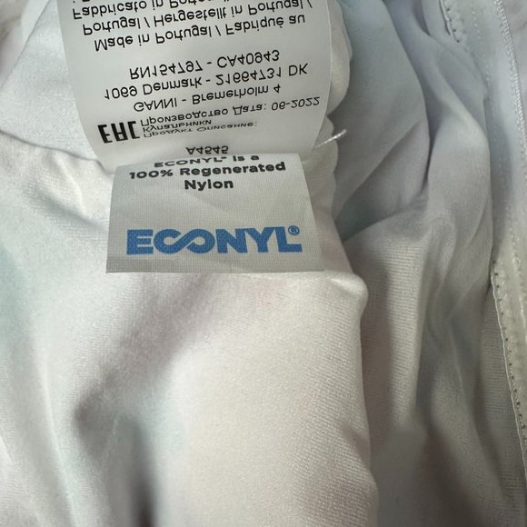 GANNI Recycled‎ Floral Printed V-String One Piece Swimsuit, Size 36, Sugar Plum - Picture 12 of 12